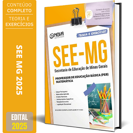 Apostila SEE MG 2025 - Professor de Educação Básica (PEB) - Matemática