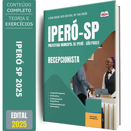 Apostila Prefeitura de Iperó SP 2025 - Recepcionista