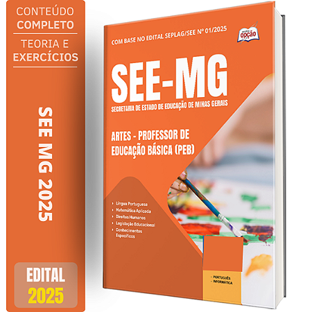 Apostila SEE MG 2025 - Artes - Professor de Educação Básica (PEB)