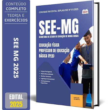 Apostila SEE MG 2025 - Educação Física - Professor de Educação Básica (PEB)