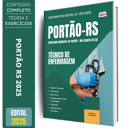 Apostila Prefeitura de Portão RS 2025 - Técnico de Enfermagem
