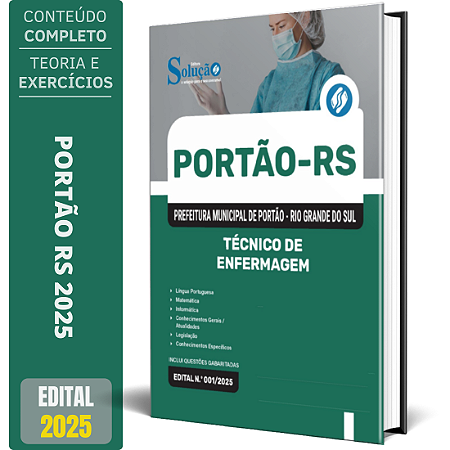 Apostila Prefeitura de Portão RS 2025 - Técnico de Enfermagem