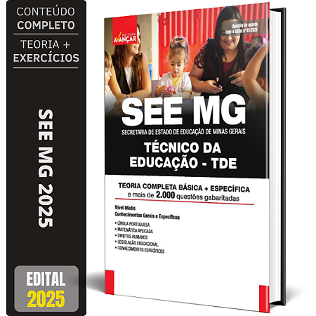Apostila Concurso SEE MG 2025 - Técnico Da Educação - TDE