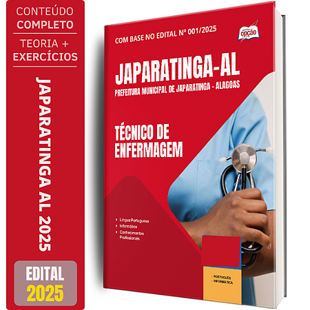 Apostila Prefeitura de Japaratinga AL 2025 - Técnico de Enfermagem