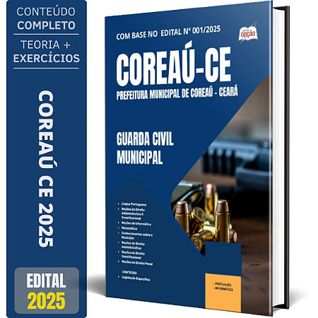 Apostila Prefeitura de Coreaú CE 2025 - Guarda Civil Municipal