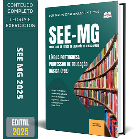 Apostila SEE MG 2025 - Língua Portuguesa - Professor de Educação Básica (PEB)