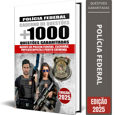Apostila Polícia Federal 2025 - Caderno De Testes Gabaritados