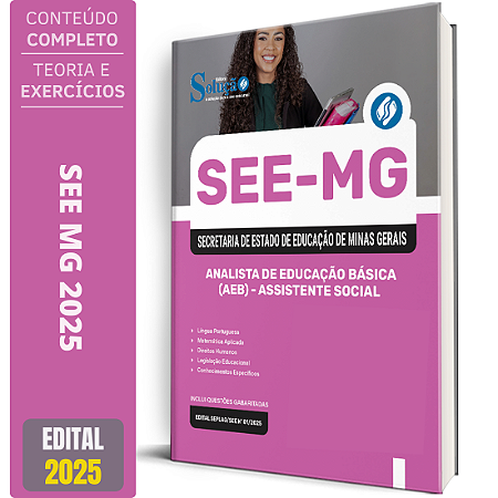 Apostila SEE-MG 2025 - Analista de Educação Básica (AEB) - Assistente Social