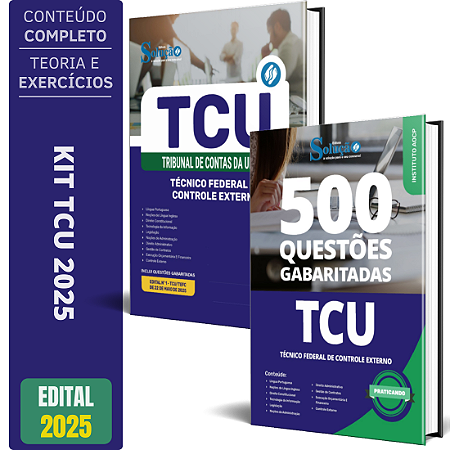 Kit Apostila TCU 2025 - Técnico Federal Controle Externo + Testes