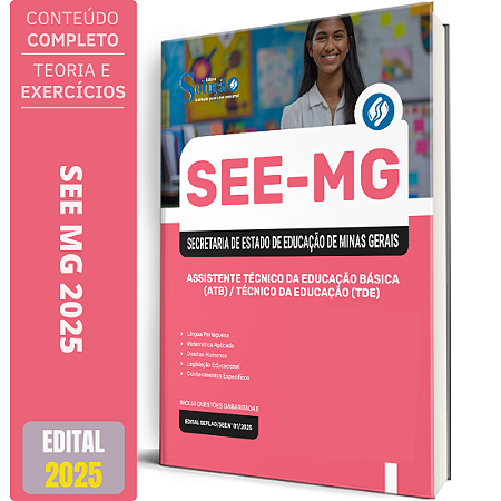 Apostila SEE-MG 2025 - Assistente Técnico da Educação Básica (ATB) / Técnico da Educação (TDE)