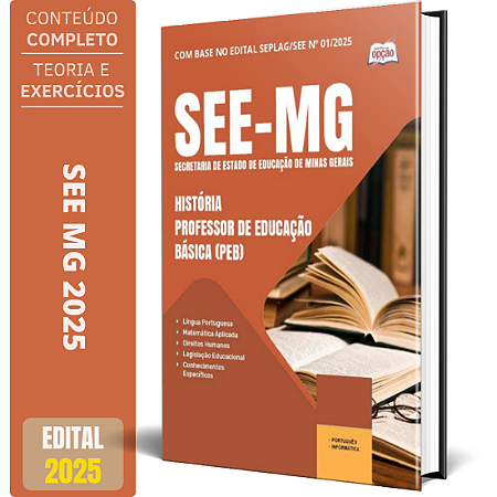 Apostila SEE MG 2025 - História - Professor de Educação Básica (PEB)