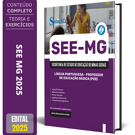 Apostila SEE-MG 2025 - Língua Portuguesa - Professor de Educação Básica (PEB)