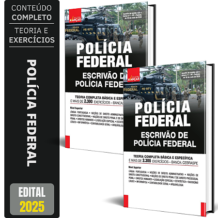 Apostila Pf 2025 - Polícia Federal - Escrivão De Polícia Federal