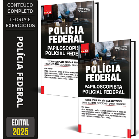 Apostila Policia Federal Pf 2025 - Papiloscopista Policial Federal