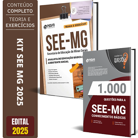 Kit Apostila SEE MG Analista - Assistente Social + Questões