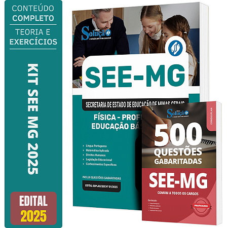 Kit Apostila Concurso SEE MG 2025 - Professor De Física + Testes