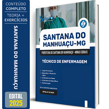 Apostila Prefeitura de Santana do Manhuaçu MG 2025 - Técnico de Enfermagem