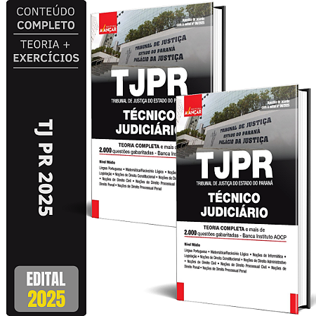 Apostila Completa TJ PR 2025 - Técnico Judiciário (TJ Paraná)