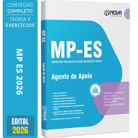 Apostila MP ES 2026 - Agente de Apoio - Administrativo