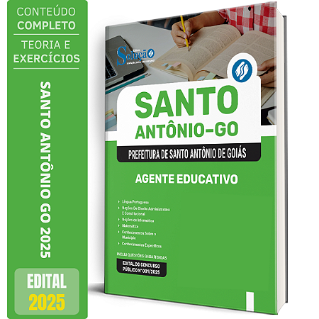 Apostila Prefeitura de Santo Antônio de Goiás GO 2025 - Agente Educativo