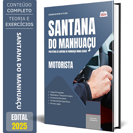 Apostila Prefeitura de Santana do Manhuaçu MG 2025 - Motorista