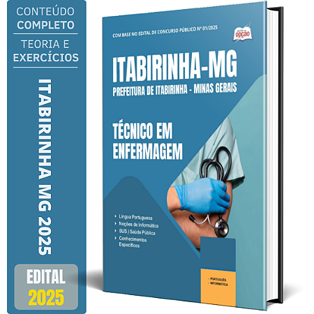 Apostila Prefeitura de Itabirinha MG 2025 - Técnico em Enfermagem