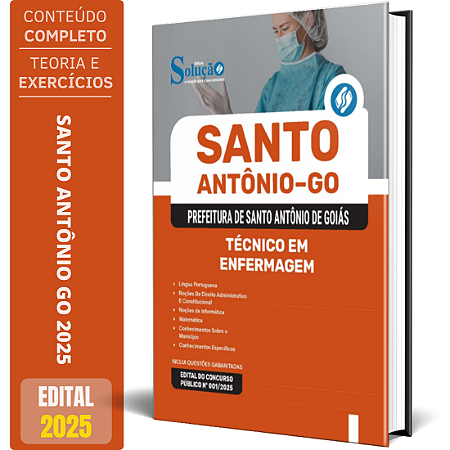 Apostila Prefeitura de Santo Antônio de Goiás GO 2025 - Técnico em Enfermagem