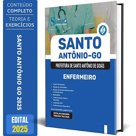Apostila Prefeitura de Santo Antônio de Goiás GO 2025 - Enfermeiro