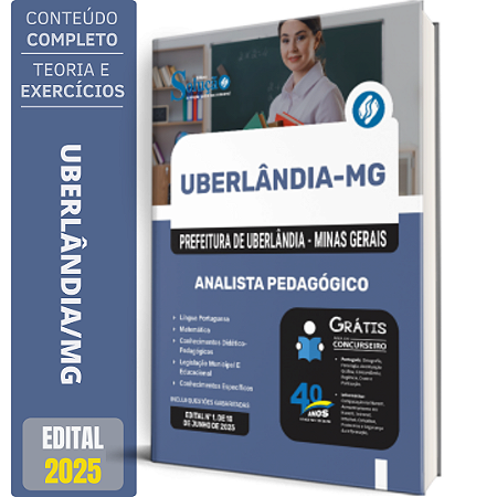 Apostila Prefeitura de Uberlândia - MG 2025 - Analista Pedagógico