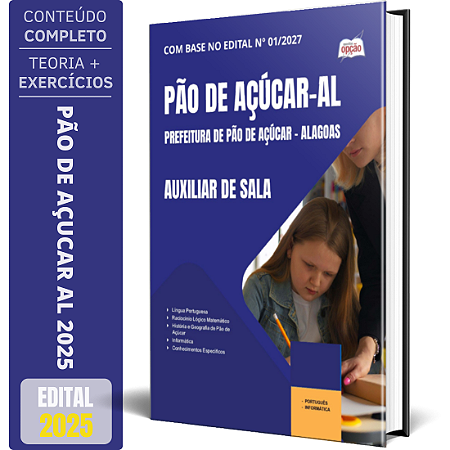 Apostila Prefeitura de Pão de Açúcar AL 2025 - Auxiliar de Sala