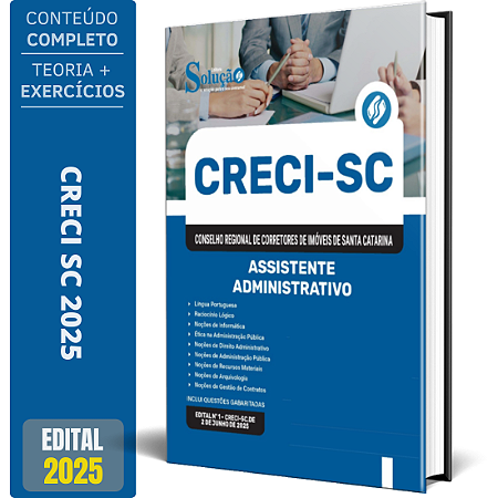 Apostila Concurso CRECI SC 2025 - Assistente Administrativo