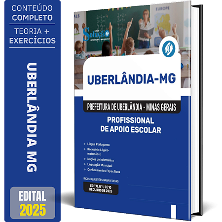 Apostila Prefeitura de Uberlândia MG 2025 - Profissional de Apoio Escolar