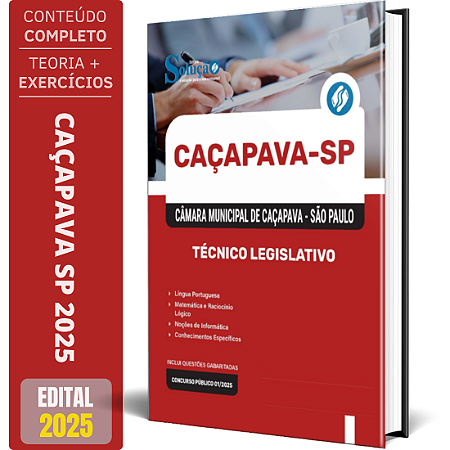 Apostila Câmara de Caçapava SP 2025 - Técnico Legislativo
