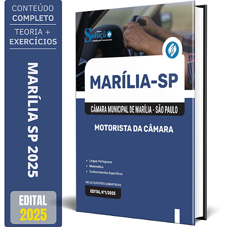 Apostila Câmara de Marília SP 2025 - Motorista da Câmara