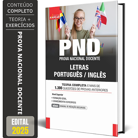 Apostila PND 2025 - Prova Nacional Docente - Professor Português e Inglês