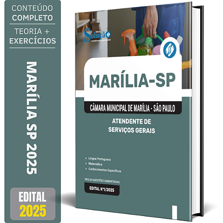 Apostila Câmara de Marília SP 2025 - Atendente de Serviços Gerais