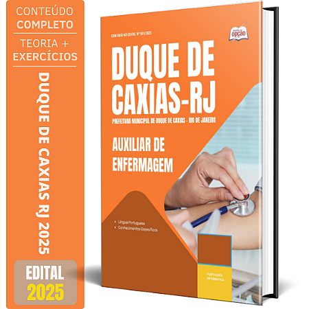 Apostila Prefeitura de Duque de Caxias RJ 2025 - Auxiliar de Enfermagem