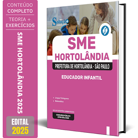 Apostila Prefeitura de Hortolândia SP (SME Hortolândia) 2025 - Educador Infantil