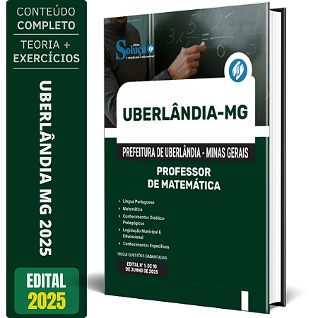 Apostila Prefeitura de Uberlândia MG 2025 - Professor de Matemática