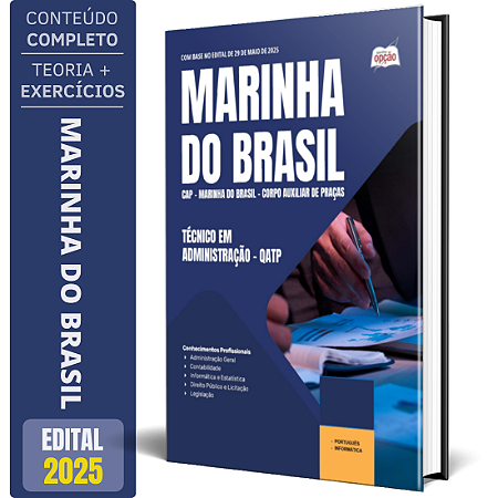 Apostila Marinha do Brasil - Corpo Auxiliar de Praças (CAP) 2025 - Técnico em Administração - QATP
