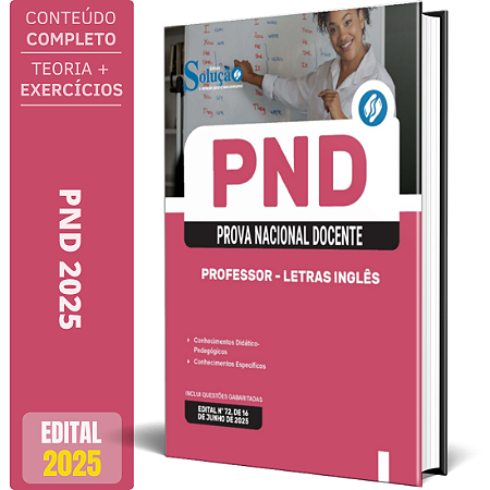 Apostila PND 2025 - Professor de Inglês - Letras