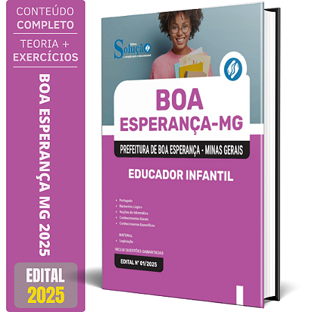 Apostila Prefeitura de Boa Esperança MG 2025 - Educador Infantil