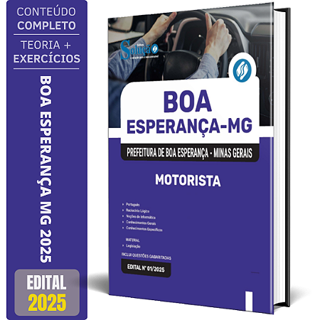Apostila Prefeitura de Boa Esperança MG 2025 - Motorista