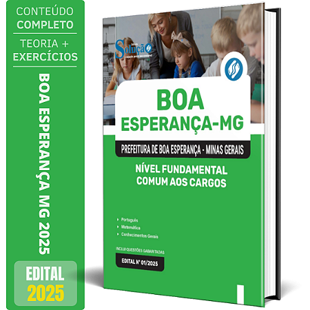 Apostila Prefeitura de Boa Esperança MG 2025 - Nível Fundamental - Comum aos Cargos