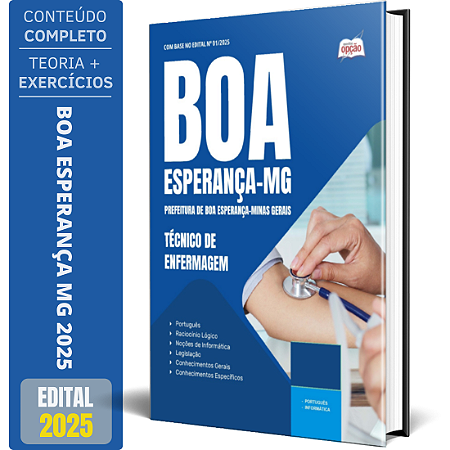 Apostila Prefeitura de Boa Esperança MG 2025 - Técnico de Enfermagem
