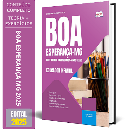 Apostila Prefeitura de Boa Esperança MG 2025 - Educador Infantil