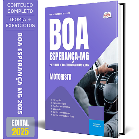 Apostila Prefeitura de Boa Esperança MG 2025 - Motorista
