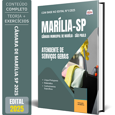 Apostila Câmara de Marília SP 2025 - Atendente de Serviços Gerais