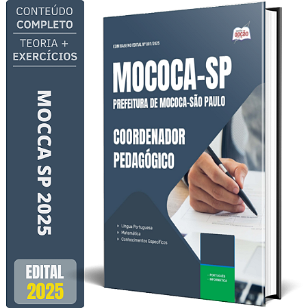 Apostila Prefeitura de Mococa SP 2025 - Coordenador Pedagógico