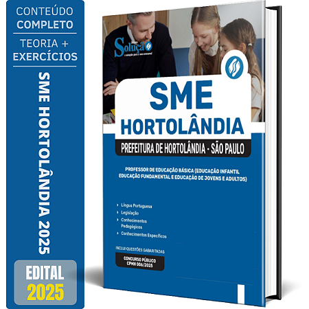 Apostila Prefeitura de Hortolândia SP (SME Hortolândia) 2025 - Professor de Educação Básica